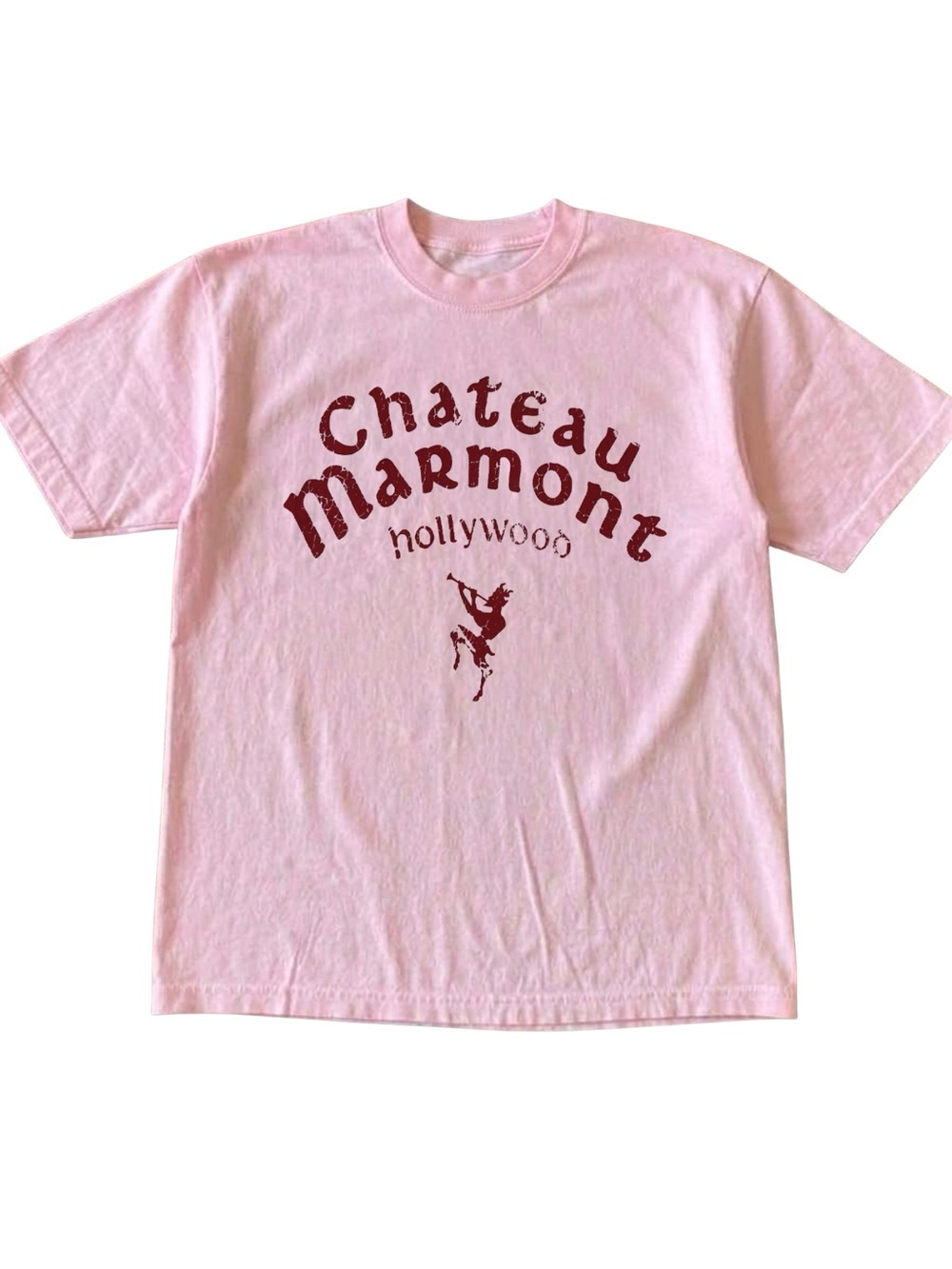 Chateau Marmont Hollywood LA Hotel Light Pink Graphic Tee